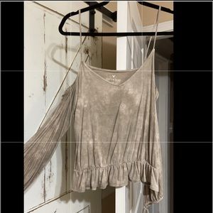 Beige Shoulder-less top